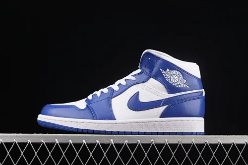 All categories Air Jordan Jordan series basketball shoes Air Jordan 1 Mid Air Jordan 1 Mid AJ1 Joe 1 Kentucky Blue Zhongbang basketball shoes BQ6472-104